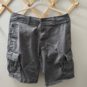 Gray cargo shorts